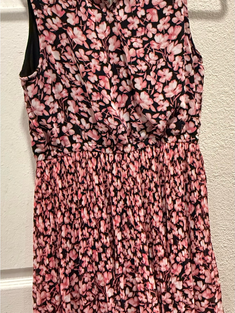 Elle Black Dress with Pink Floral Print Women - Picture 3 of 4